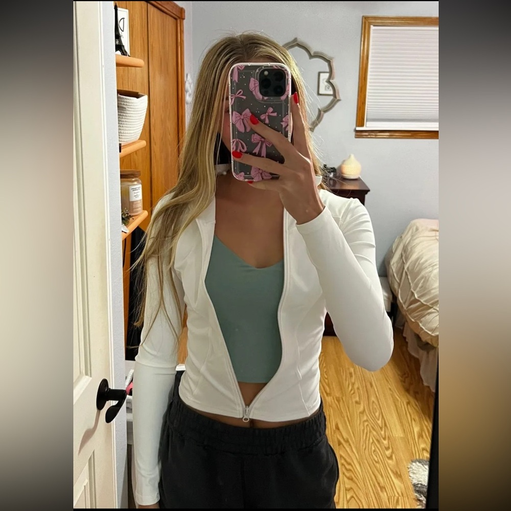 White Zip Up